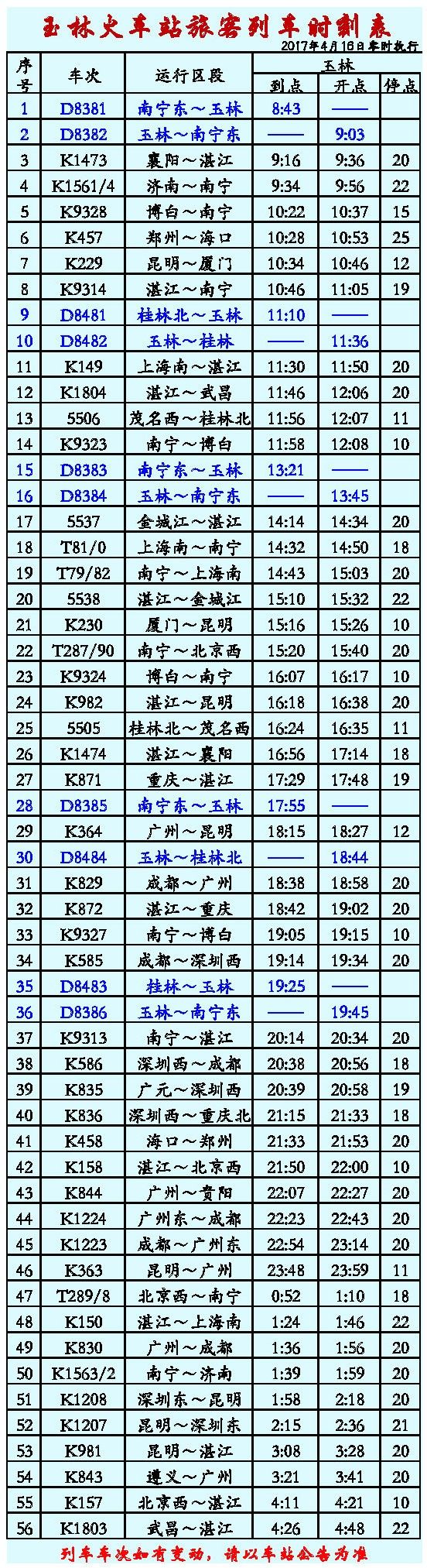 关于2560次列车最新时刻表详解